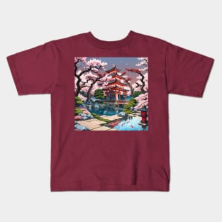 Koala Hidden Image in Japanese Garden Kids T-Shirt